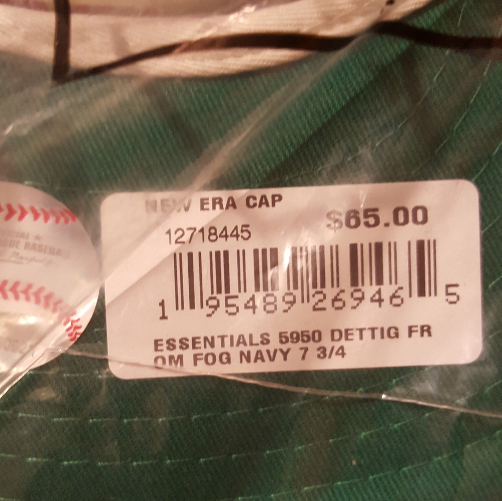 Fear of god essentials new era 7 3/4 blue - Picture 2 of 3